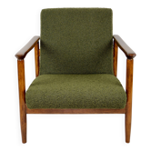 GFM-142 chair in olive boucle, attributed to Edmund Homa, 1970s