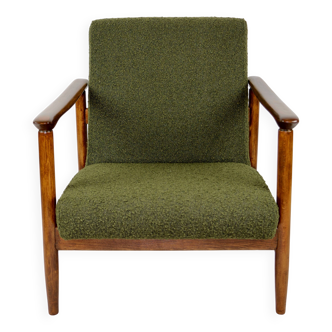GFM-142 Chair in Olive Bouclé attributed to Edmund Homa, 1970s
