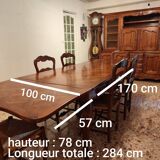 Provençal table in solid walnut