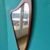 Triangular mirror in teck Denmark 1960 - 41x79cm