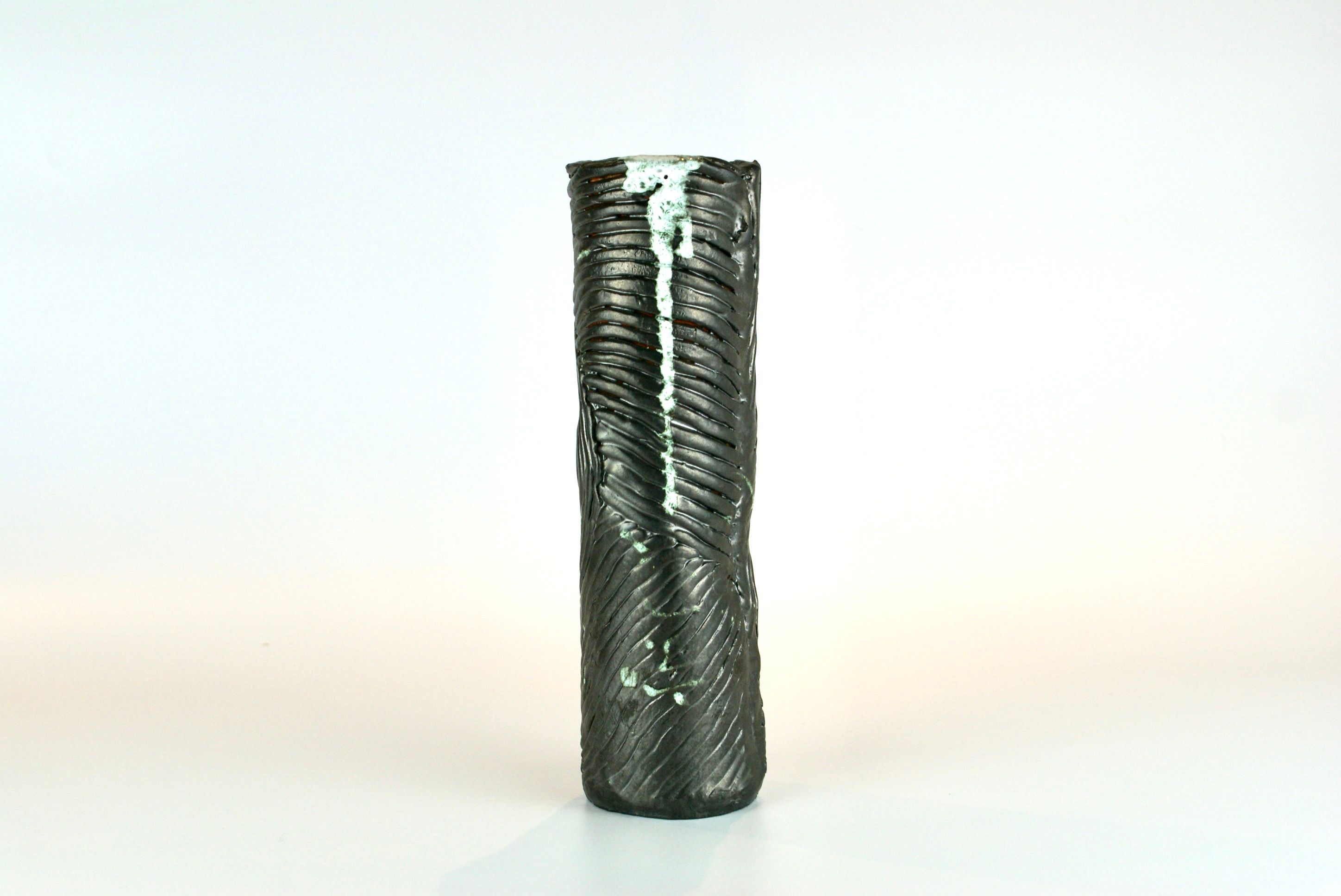 Brutalist ceramic vase, studio pottery