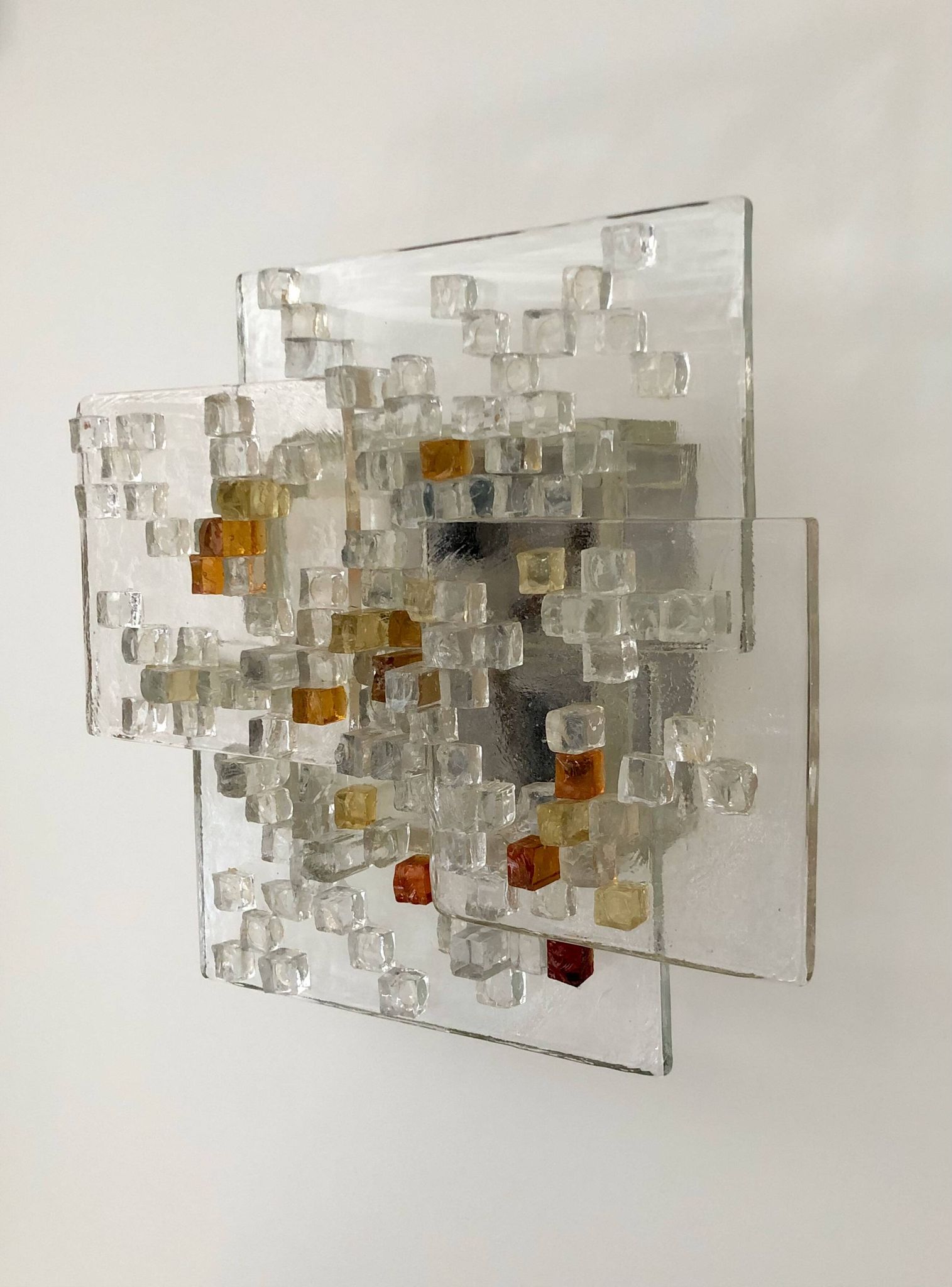 Murano glass wall lamp by Albano Poli for Poliarte, Italy 1970s