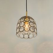 Iron and clear glass pendant by limburg, germany, 1960s.