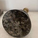 Marble and brass candle holder
