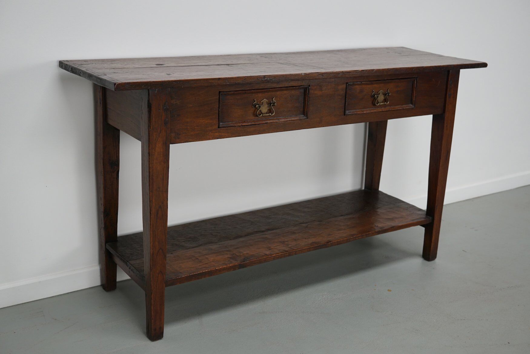 Table d'appoint en chêne rustique français vintage, années 1920