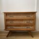 Commode rotin 3 tiroirs 1960