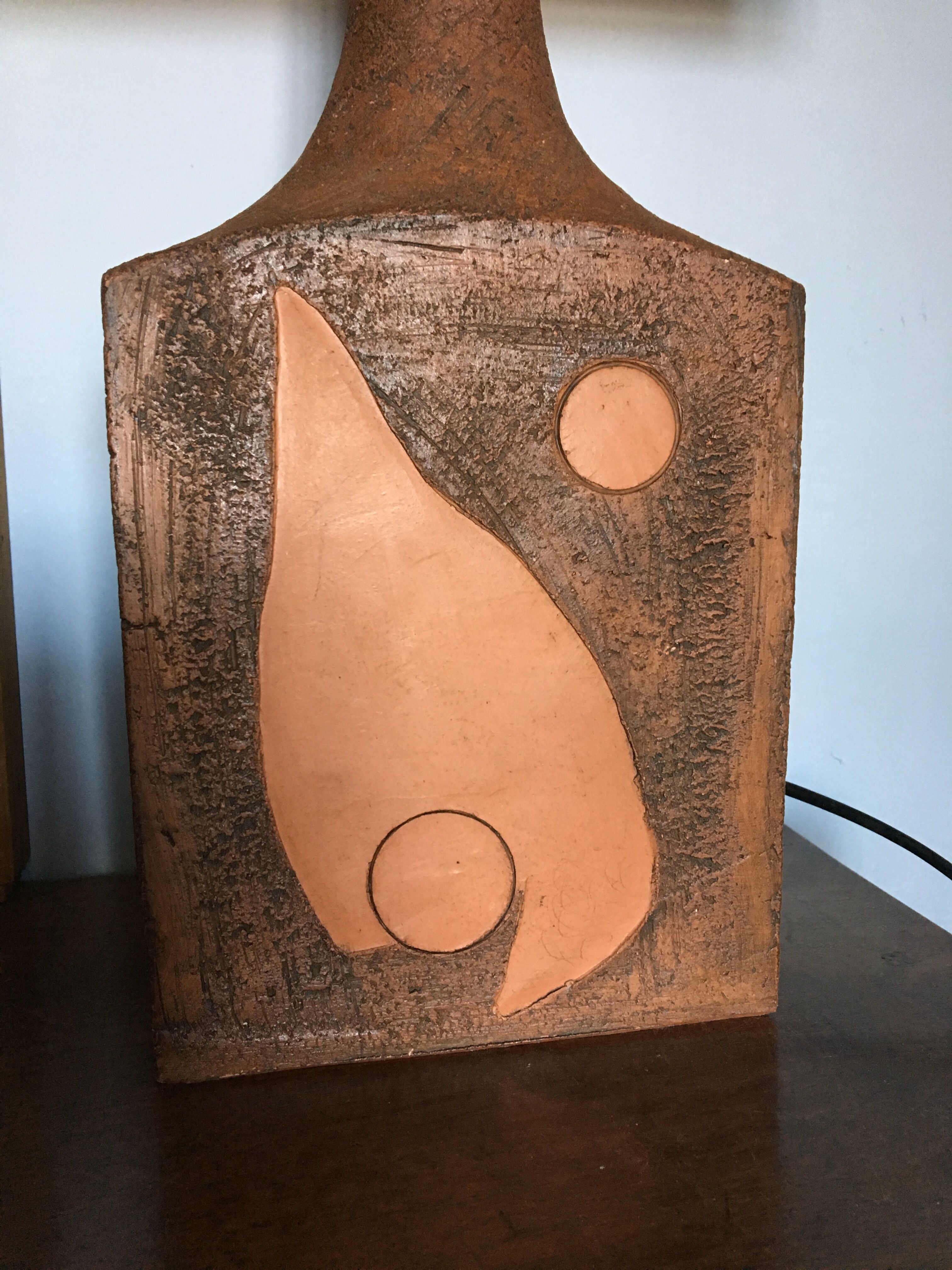 Rock and Bobois terracotta lamp