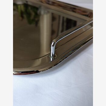 Rectangular silver metal top