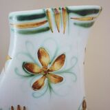 Zoomorphic ceramic pitcher vase from the 60s, signed Helguen Keraluc Quimper