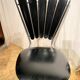 6 vintage chairs 1950 chrome skaï black