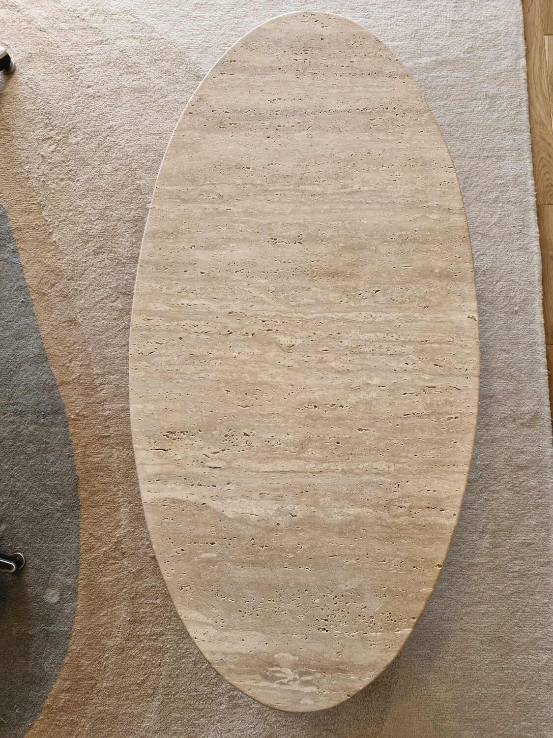 Beige travertine coffee table avenue