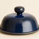 Blue glazed stoneware cheese dome