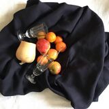 Nappe de campagne en lin noir