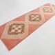 3x11 Vintage Runner Rug, Peach Color Rug, Vintage Runner Rug, 91x328Cm