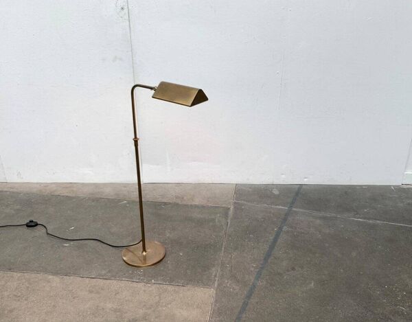 Lampe sur pied vintage Hollywood Regency en laiton allemand par Florian Schulz