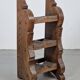 Vintage Dutch Brutalist Oak Wine Rack, 1950s