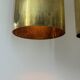 Set of 3 vintage pendant lights in solid brass, France 1960s