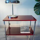 International Furniture side table, chrome and rosewood, 1970
