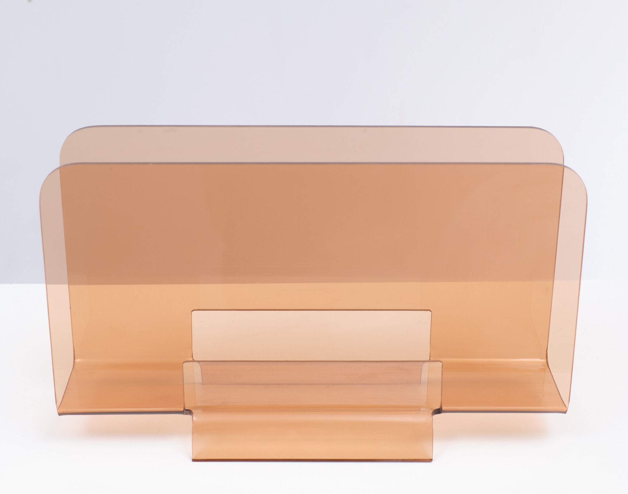 Smoked lucite magazine rack france 1970s