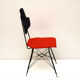 Italian Black & Red Dining Chairs, Set of 4