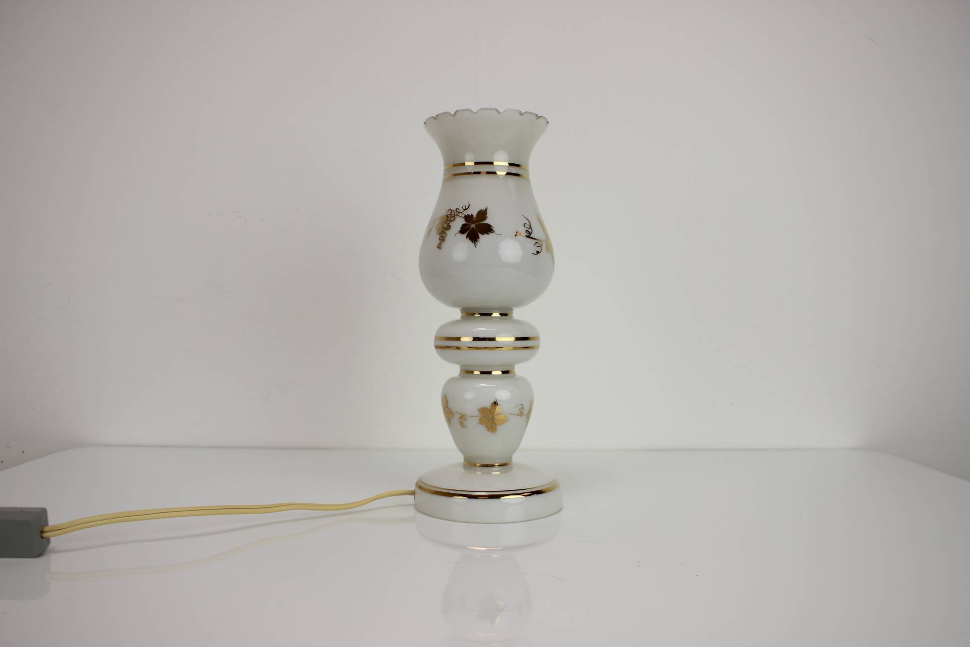 Lampe de table vintage en verre, années 1980, Allemagne