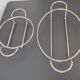 2 glass dishes with silvered steel frames from the 1960s, very good quality.