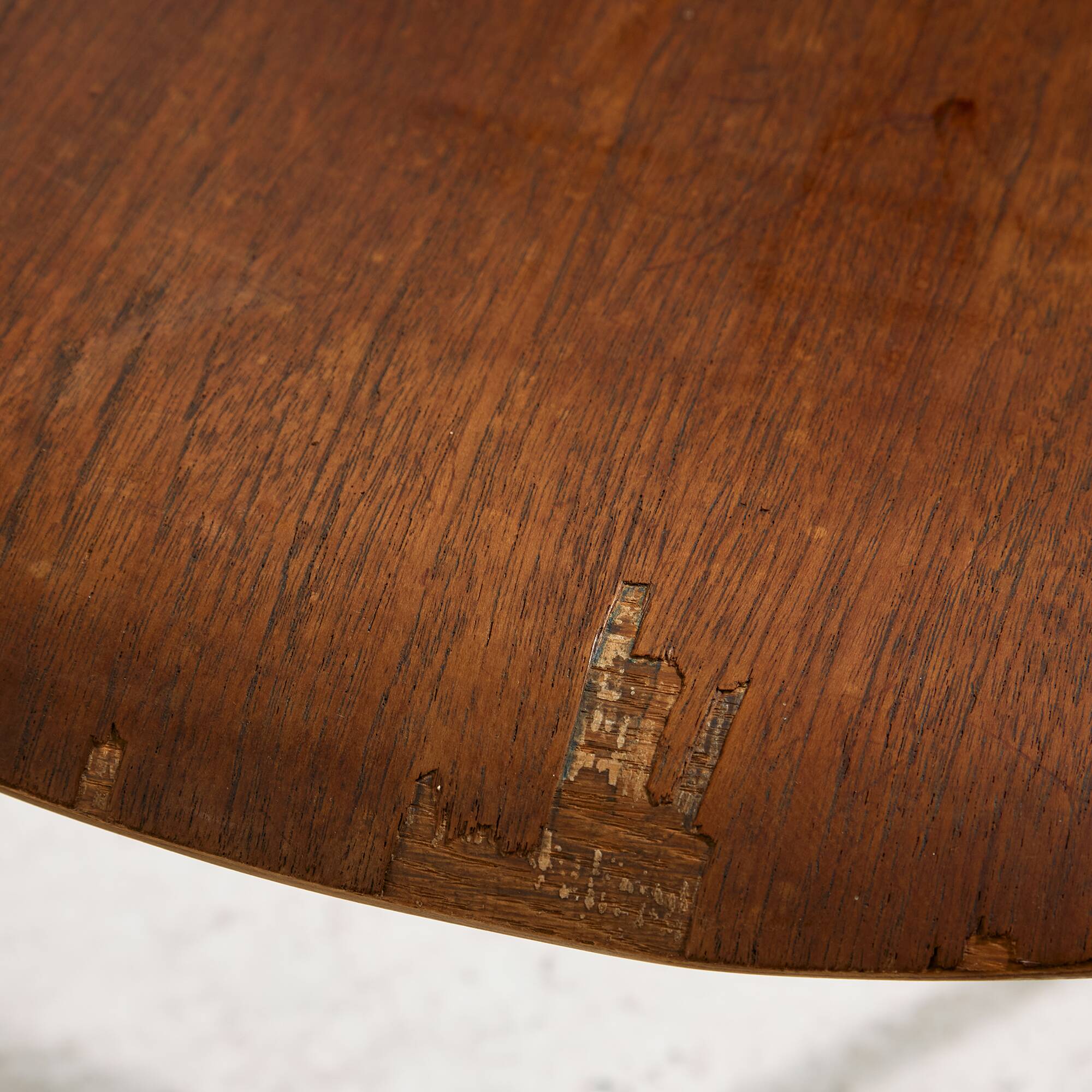 Teak chair with writing tablet