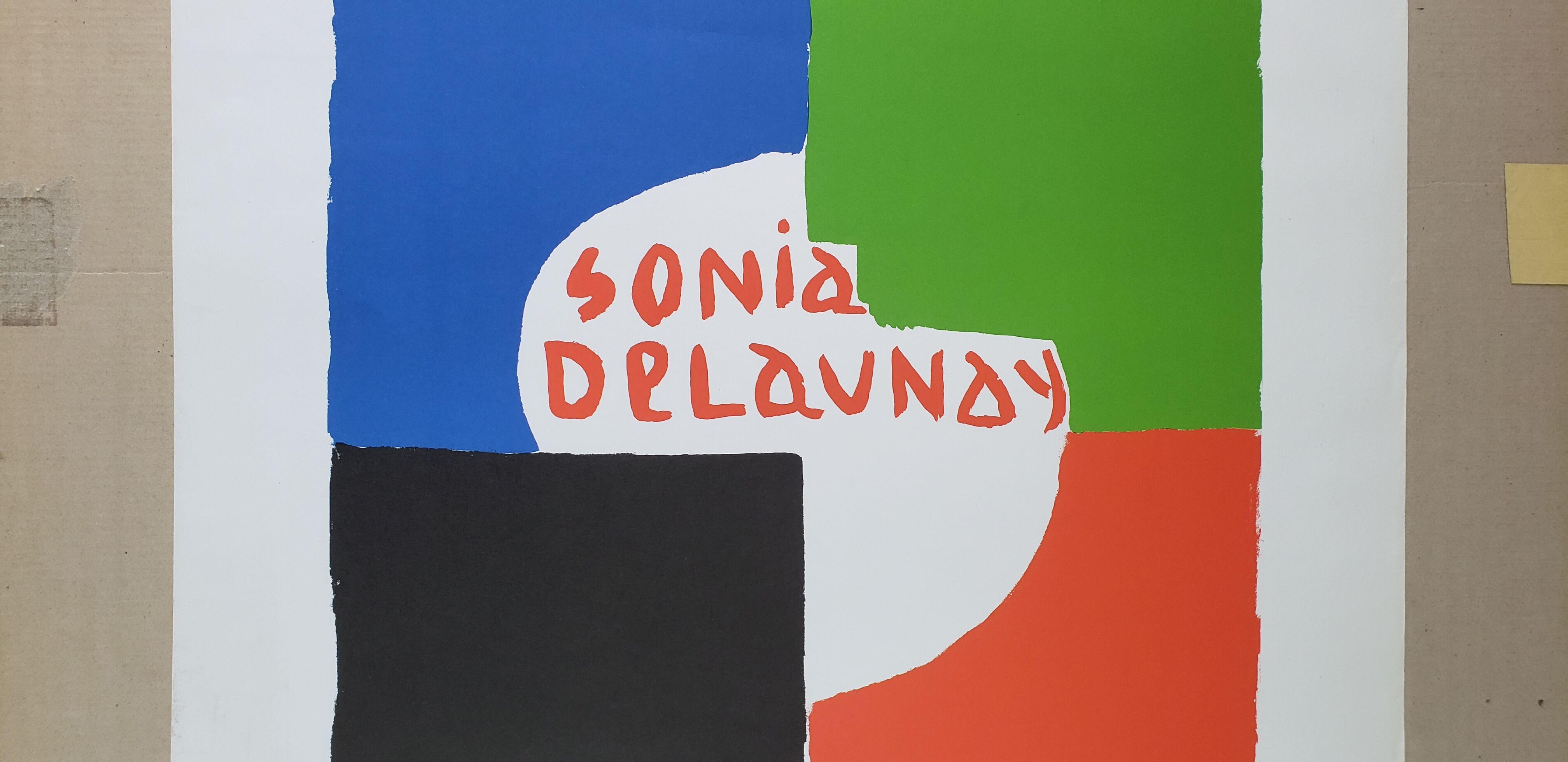 Vintage exhibition poster hommage a sonia delaunay 1975