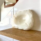 White stone ashtray