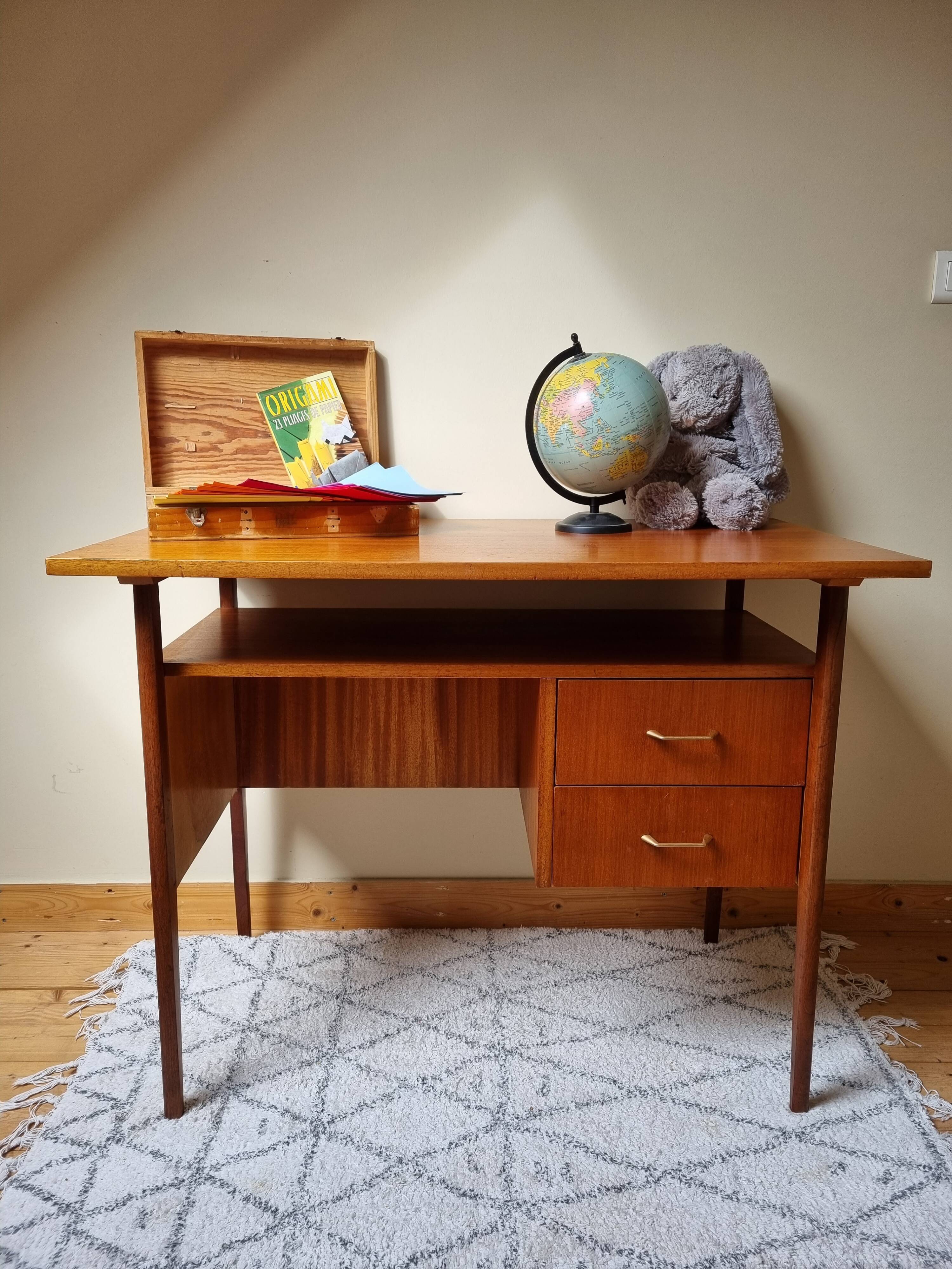 Scandinavian vintage teak desk
