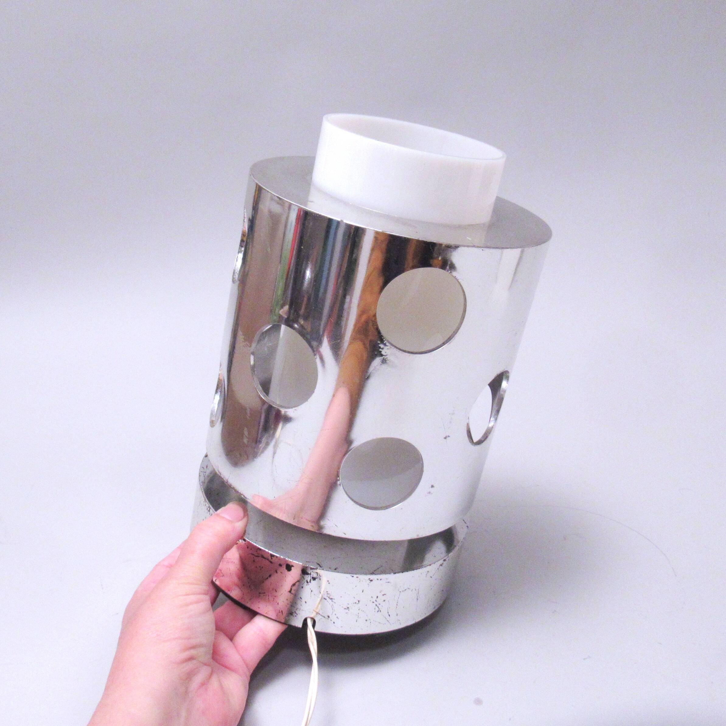 Chrome lamp Marina Malabotti 1970s