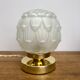 Vintage art deco globe table lamp in frosted glass