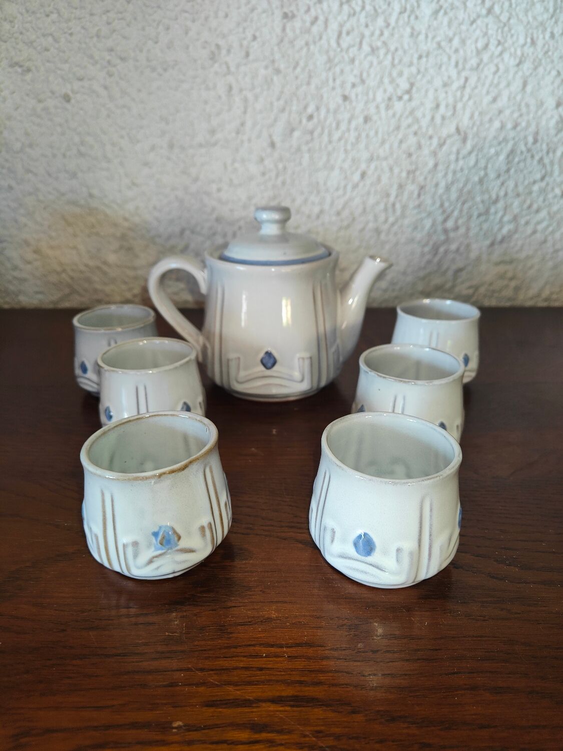 Vintage ceramic coffee set coffee maker with 6 cups