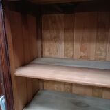 Old showcase, glass door and 4 shelves