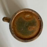 Glazed clay pitcher vase mixed earth 1970