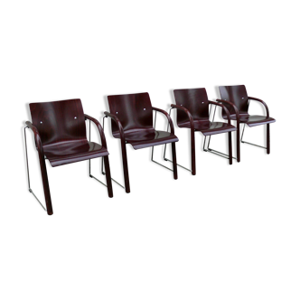 Set of 4 Thonet S 320 stackable chairs, 1980s