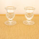 Clear glass candle holders