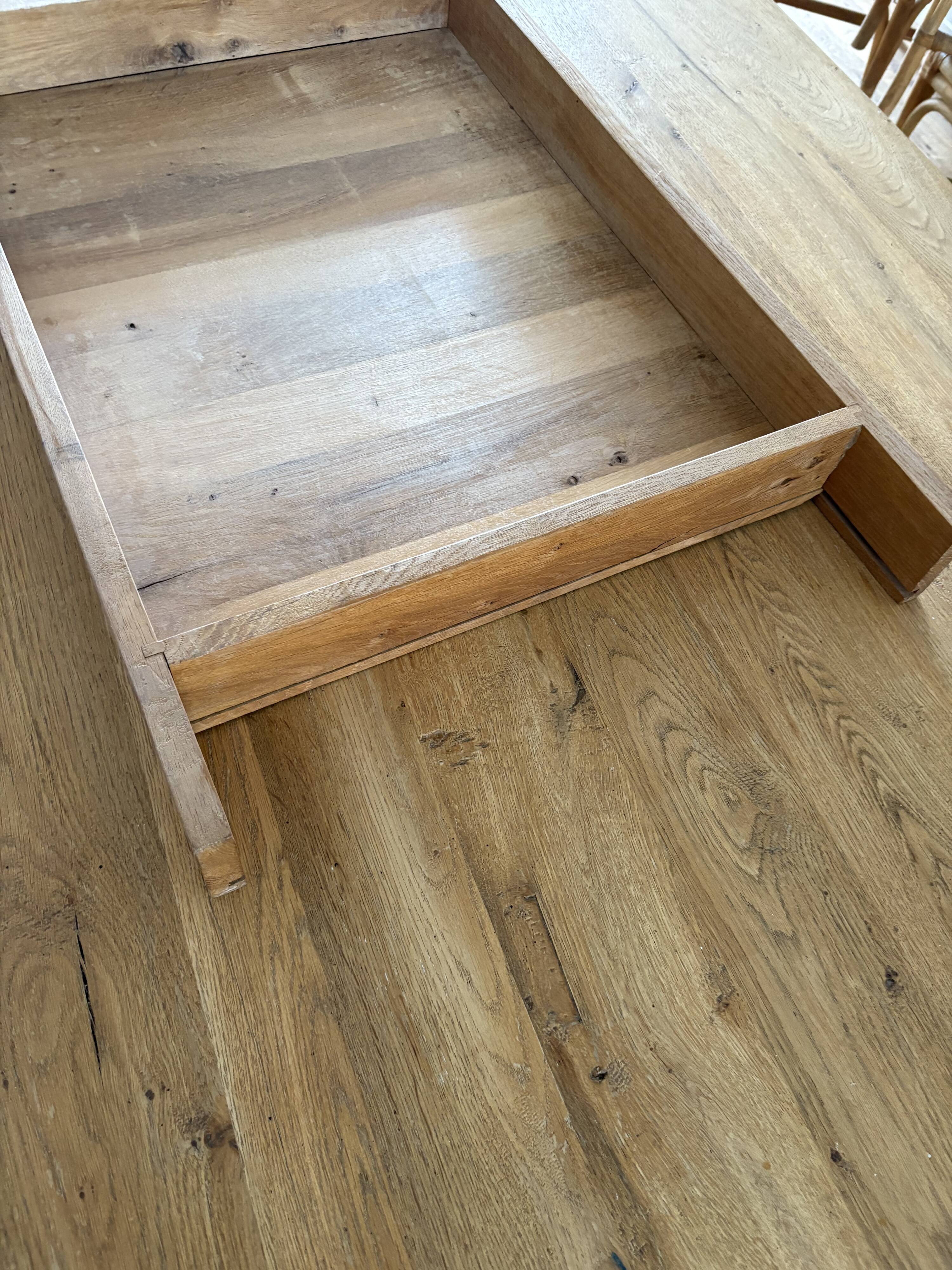 Antique solid oak farmhouse table