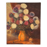 Peinture a l’huile bouquet de fleurs