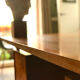 Bureau vintage teck et inox deux caissons