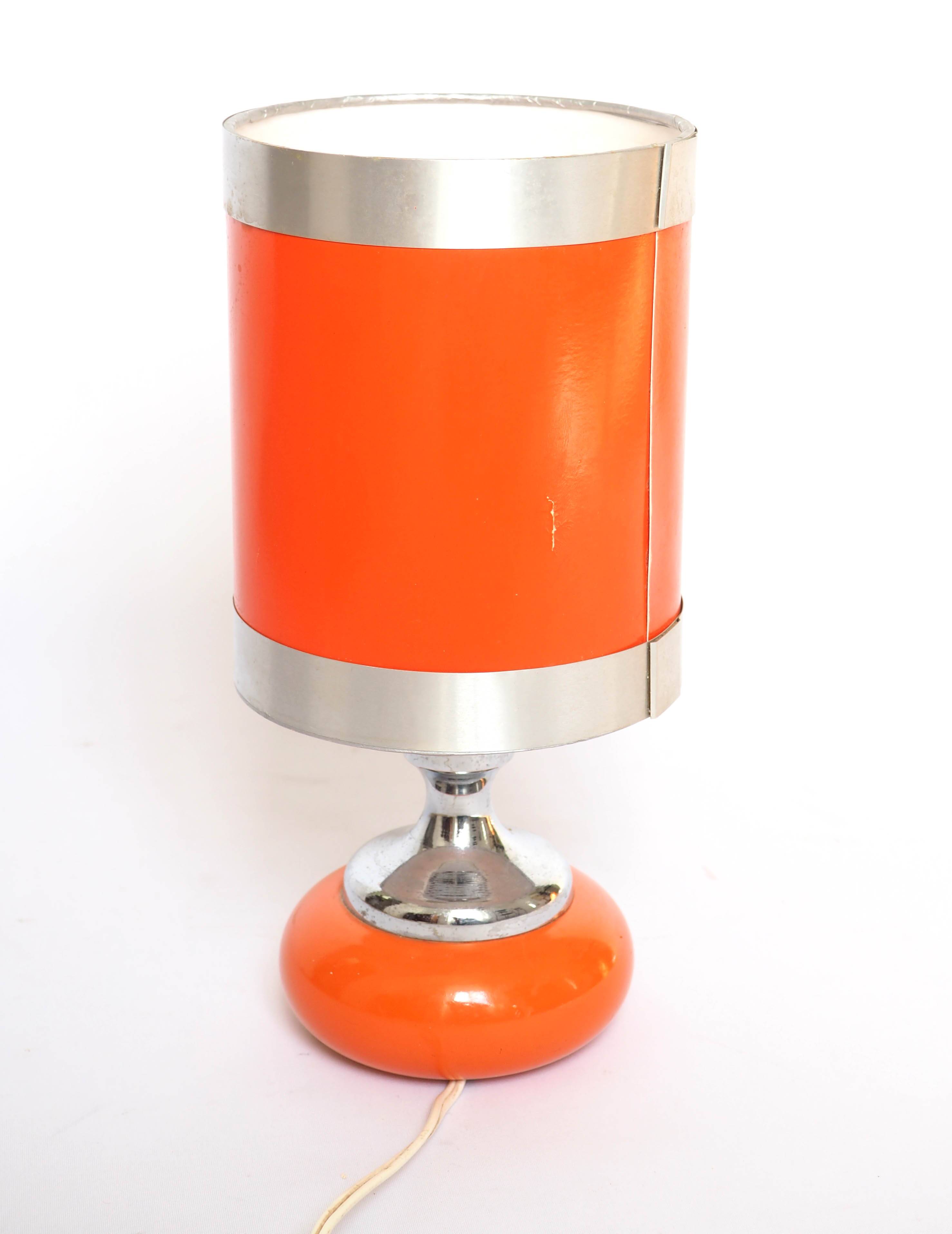 Lampe orange années 1970