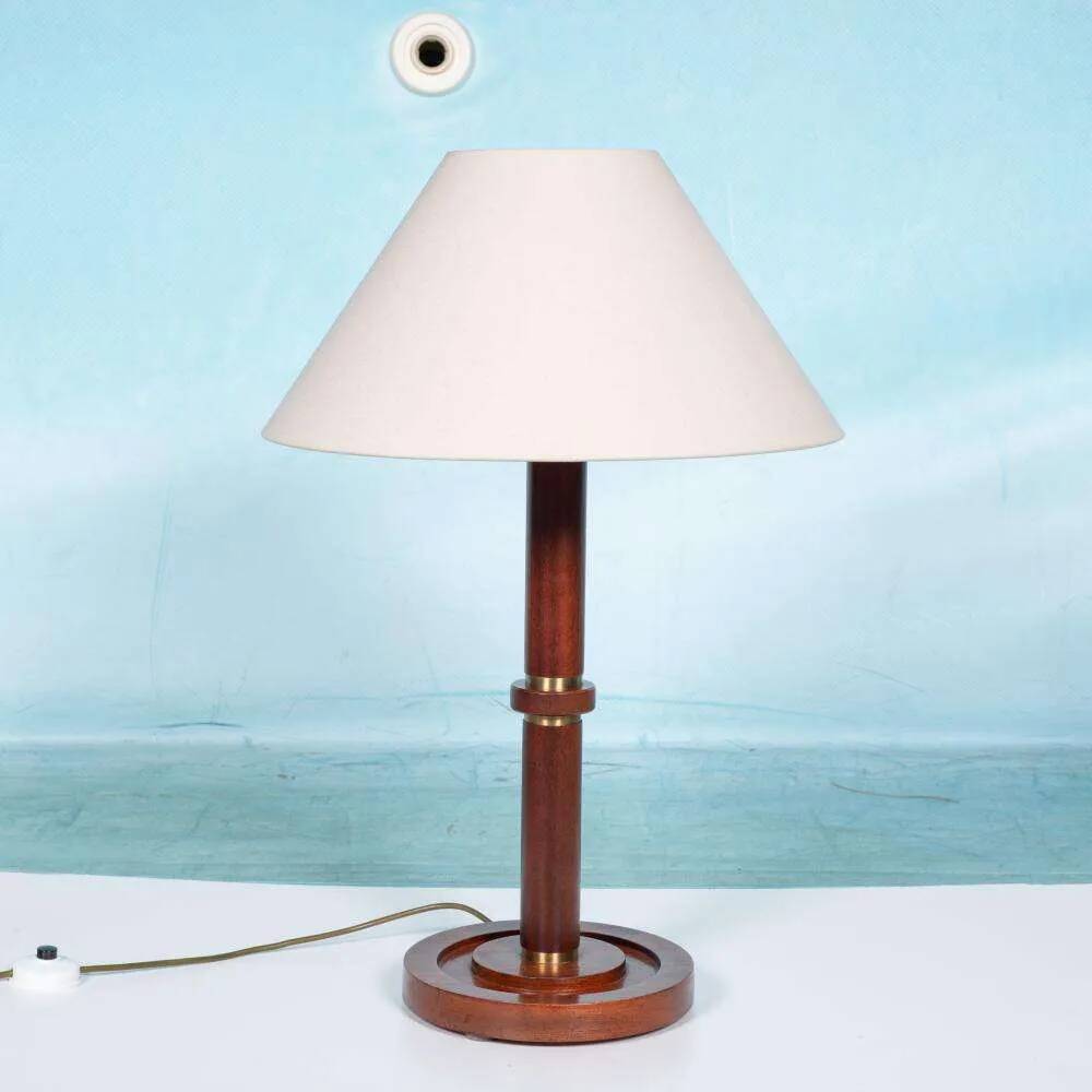 Vintage wooden table lamp from the 1960s.