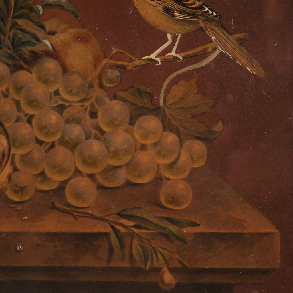 Still life on paper signed and dated 1839