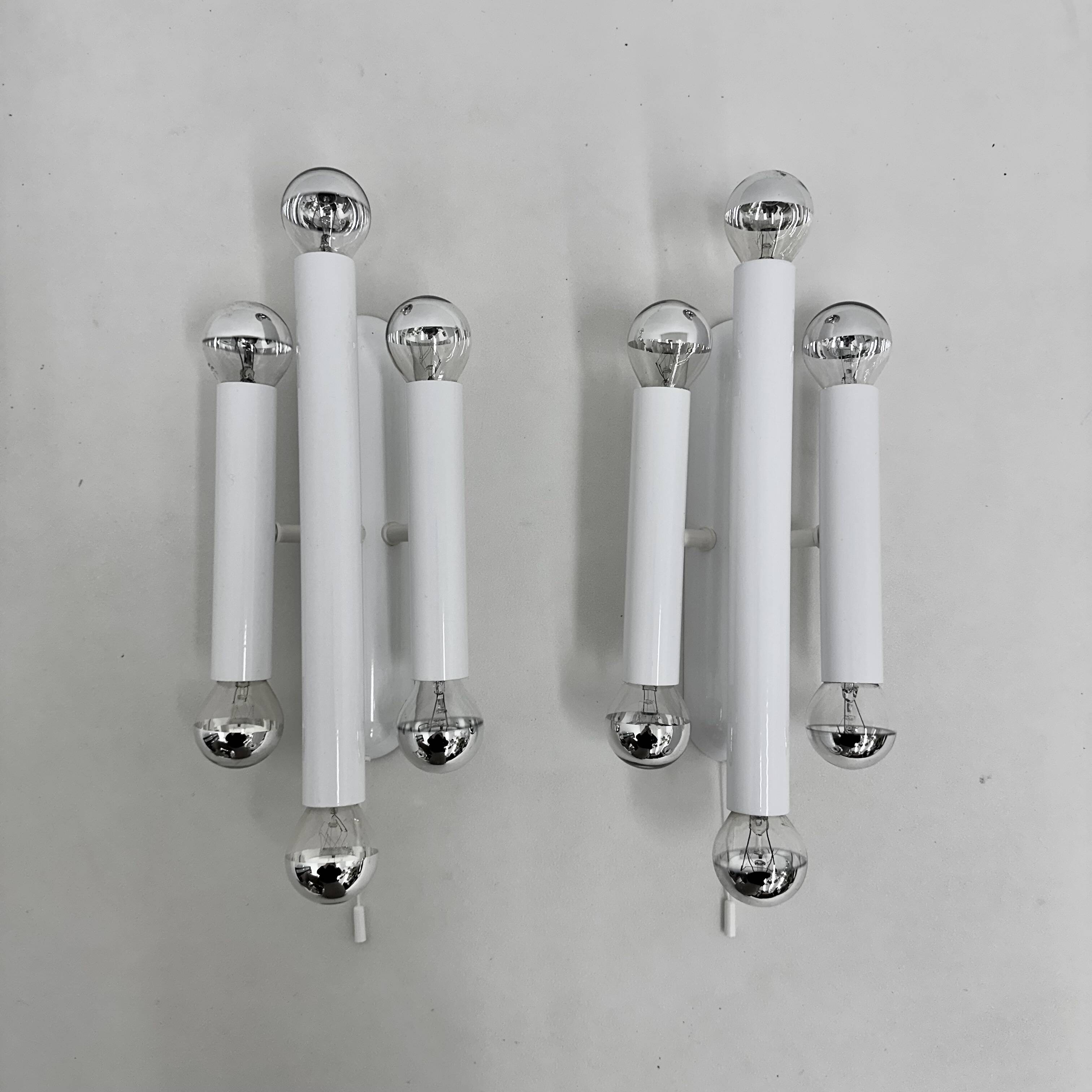 Set of 2 Hufnagel leuchten wall lamps sconce , 1970s