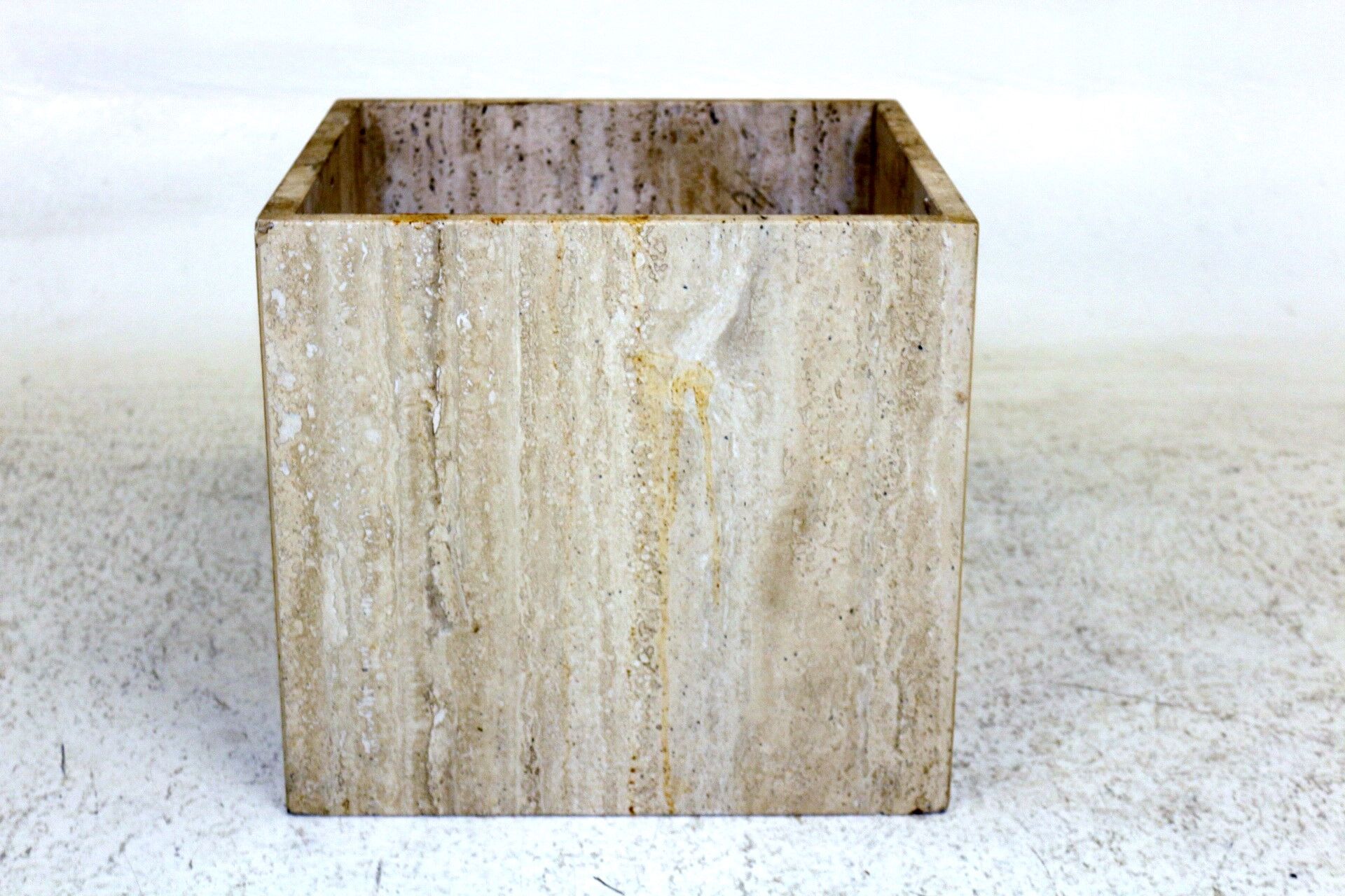 Travertine pot, Italy, 1970