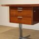 Vintage desk by George Nelson in wood and aluminum, 1960s