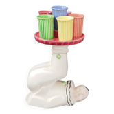 Service a liqueur 1950 vintage clown jongleur ceramique 50s 50's annees 50