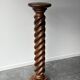 Large twisted solid oak column, early 20th century