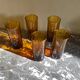 5 amber glasses