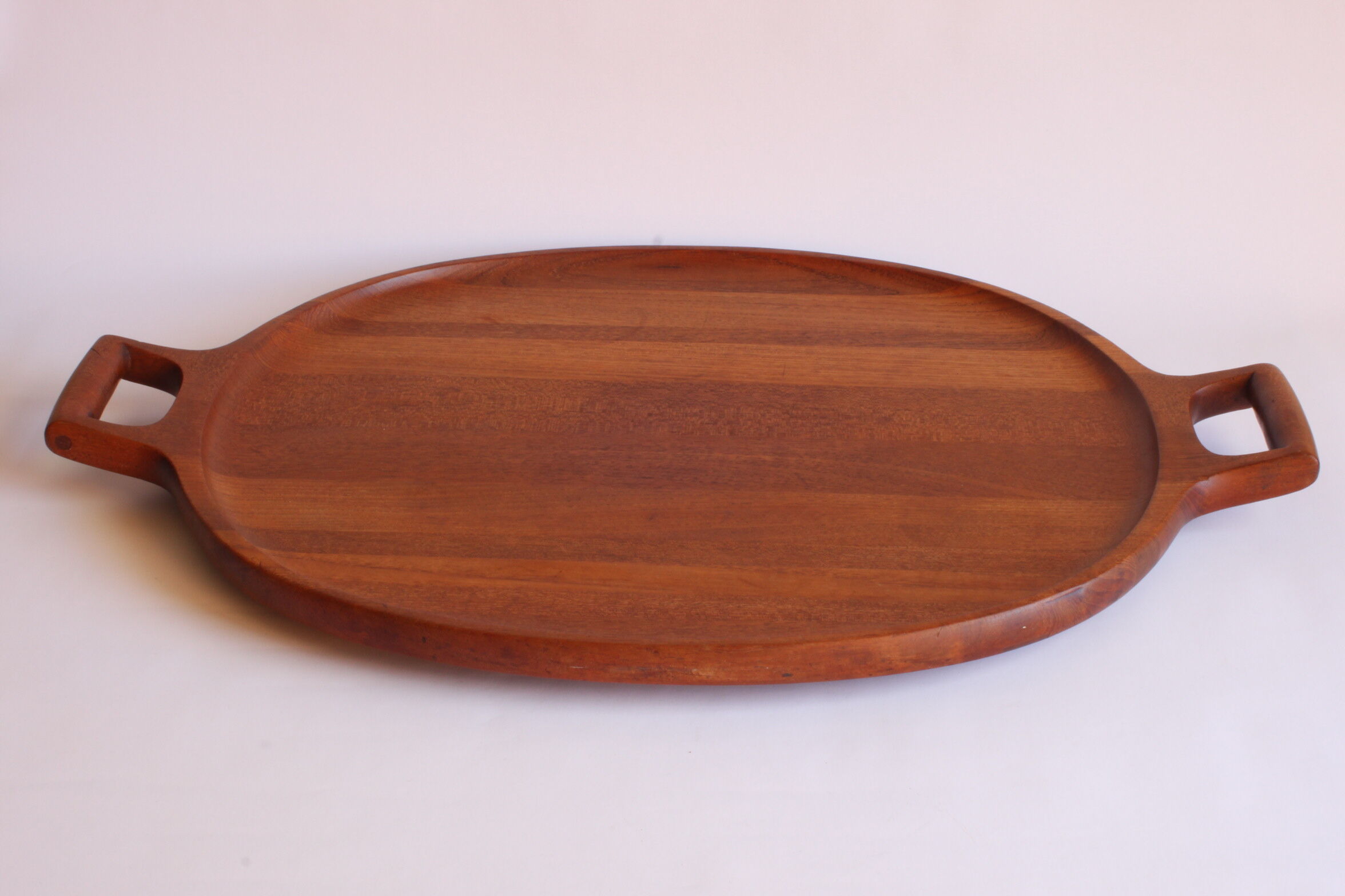 Oval Teak Wooden Serving Tray by Jens Quistgaard for Dansk Designs, Denmark 1960s.